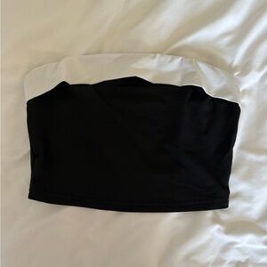 SHEIN Black and White Tube Crop Top